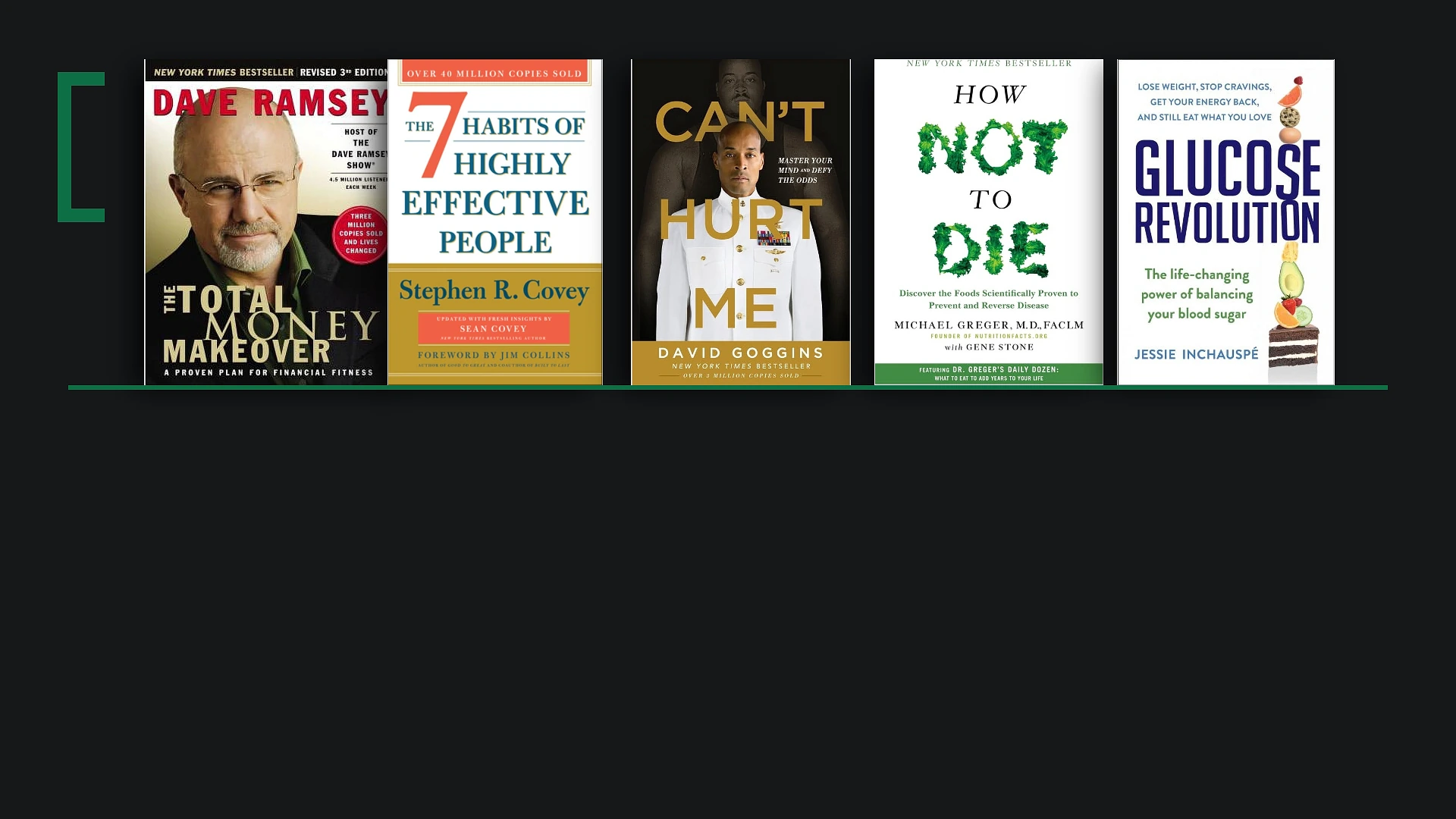 The books, and what they do not cover